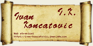 Ivan Končatović vizit kartica